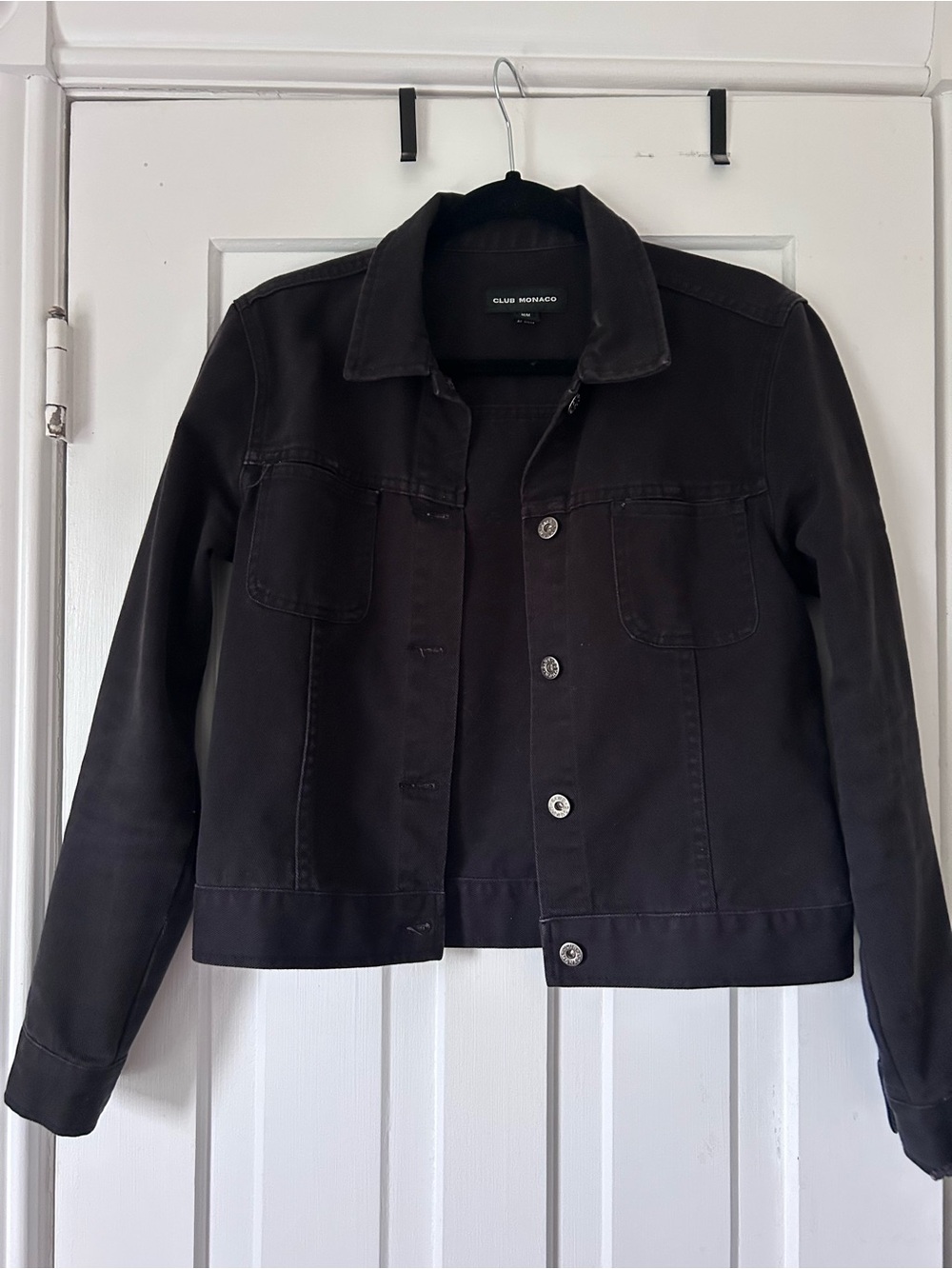 Club Monaco Women's Black Jean Jacket